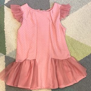 Tahari size 5T girl tulle trim top New